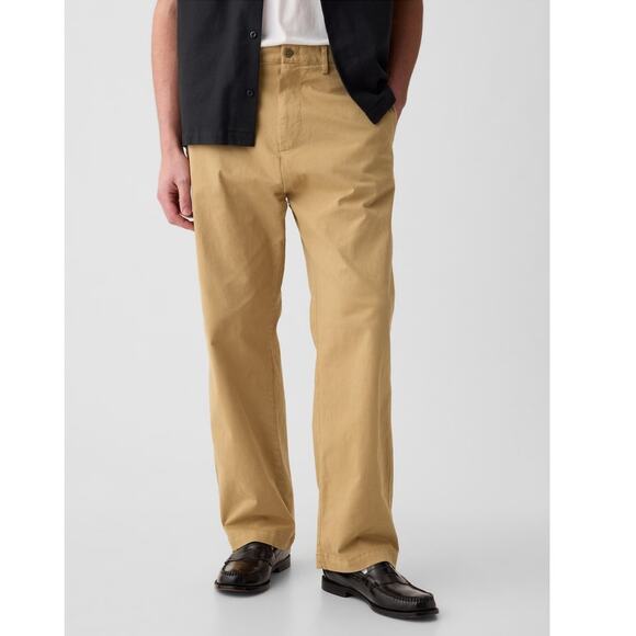 NWT Gap '90s Loose Khakis Mens pecan color size 42/30 - Picture 2 of 10